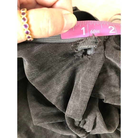 Something Navy One Shoulder Gown Cutout Maxi Black L - Picture 12 of 15